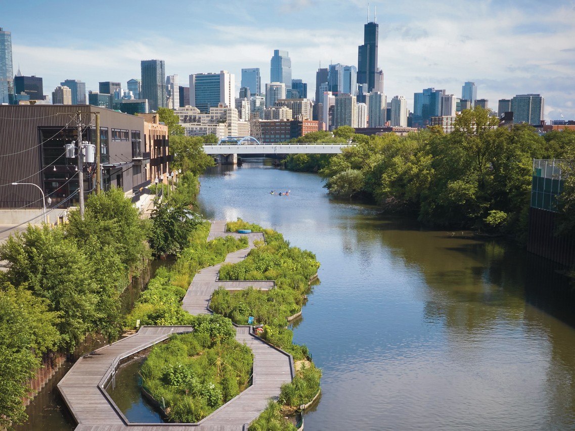 Landscape of Chicago River