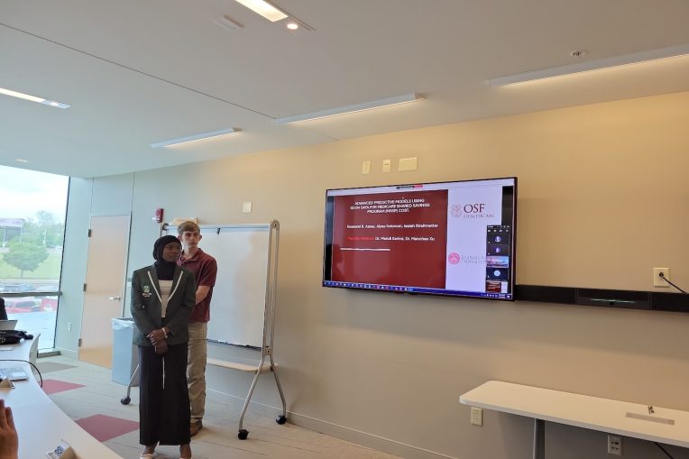 Photo of students presenting